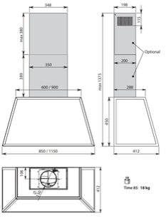 Вытяжка Фалмек TIME 85 pewter фото 3 в Екатеринбурге Вытяжка Falmec TIME 85 pewter фото 3 в Екатеринбурге