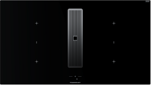 Индукционная варочная поверхность с вытяжкой Kuppersbusch KMI 9850.1 SR-E Silver Chrome фото в Екатеринбурге