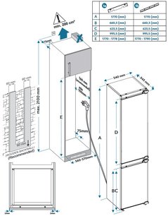 Встраиваемый холодильник Jacky`s JR BW1770 фото 3 в Екатеринбурге