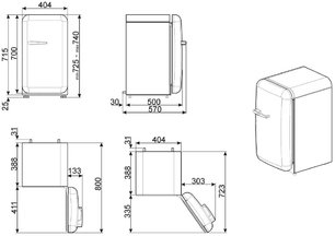 Мини-бар Smeg FAB5LRD3 фото 2 в Екатеринбурге