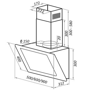 Кухонная вытяжка MAUNFELD Jantar 60 черный фото 4 в Екатеринбурге