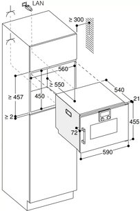 Комбинированный духовой шкаф-пароконвектомат Gaggenau BSP260111 фото 3 в Екатеринбурге