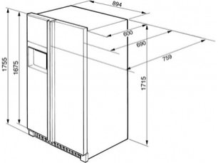 Холодильник Smeg SS55PTE3 фото 4 в Екатеринбурге