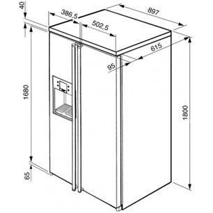 Холодильник Smeg SBS800AO9 фото 4 в Екатеринбурге