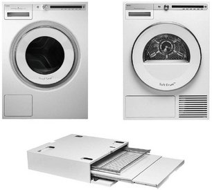 Asko Logic 9 (стиральная машина W4086C.W/3 + сушильная машина T408HD.W + выдвижная полка с корзиной HDB1153W) фото в Екатеринбурге
