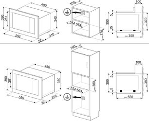 Встраиваемая микроволновая печь Smeg FMI120G фото 4 в Екатеринбурге
