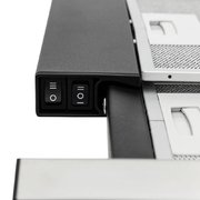 Встраиваемая вытяжка KRONA Kamilla slim 600 black/inox (1 мотор) фото 2 в Екатеринбурге