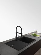 Смеситель Franke Lina Semi-pro с выдвижным шлангом черный матовый фото 4 в Екатеринбурге