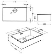Мойка Smeg VSTQ72-2 фото 3 в Екатеринбурге