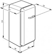 Холодильник Smeg CVB20LNE фото 4 в Екатеринбурге