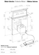 Встраиваемая в столешницу вытяжка Pando E-320/90 INOX CT V.1200 фото 4 в Екатеринбурге