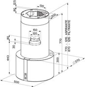 Настенная вытяжка Faber Cassiopea Isola EG10 X/V A50 фото 3 в Екатеринбурге