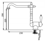 Смеситель Franke Old England хром (с одной ручкой) фото 2 в Екатеринбурге