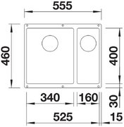 Мойка BLANCO SUBLINE 340/160-U Silgranit кофе, чаша слева фото 2 в Екатеринбурге Мойка BLANCO SUBLINE 340/160-U Silgranit кофе, чаша слева фото 2 в Екатеринбурге