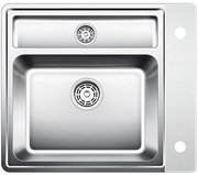 Мойка Blanco Statura 6-IF Crystal белое стекло нержавеющая сталь фото в Екатеринбурге