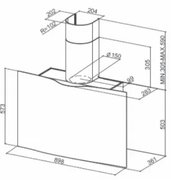 Вытяжка Faber VEIL WH CORIAN A90 фото 4 в Екатеринбурге
