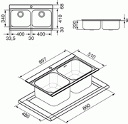 Мойка Smeg LI92N фото 3 в Екатеринбурге