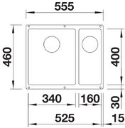 Мойка BLANCO SUBLINE 340/160-U Silgranit темная скала, чаша справа фото 3 в Екатеринбурге Мойка BLANCO SUBLINE 340/160-U Silgranit темная скала, чаша справа фото 3 в Екатеринбурге