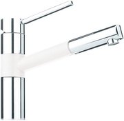 Смеситель Franke Landy 350 выдвижной шланг хром/белый