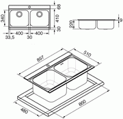 Мойка Smeg LI92SG фото 3 в Екатеринбурге