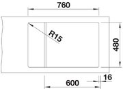 Мойка BLANCO ELON XL 6 S мягкий белый, клапан-автомат фото 3 в Екатеринбурге