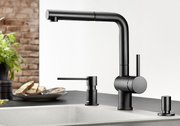 Смеситель Blanco LINUS-S 525807 Silgranit матовый черный фото 2 в Екатеринбурге