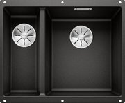 Мойка Blanco SUBLINE 340/160-U черный клапан-автомат InFino 525986 фото в Екатеринбурге