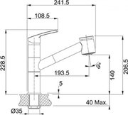 Смеситель Franke Rinsos хром фото 2 в Екатеринбурге