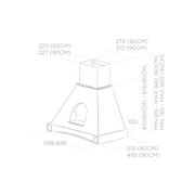 Вытяжка ELICA MENSOLA WH/A/90 FRASSINO фото 4 в Екатеринбурге