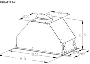 Встраиваемая вытяжка Korting KHI 6828 GN фото 3 в Екатеринбурге