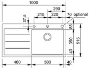 Мойка Franke MTF 611 белый чаша слева фото 2 в Екатеринбурге