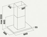 Вытяжка Falmec Lumina 90 Glass Black island (NRS) фото 2 в Екатеринбурге