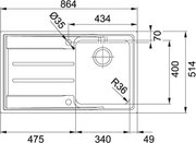 Мойка Franke ANX 211-86 крыло слева фото 2 в Екатеринбурге