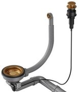 Арматура для одночашевых моек с круглым переливом и клапаном-автоматом Omoikiri WK-1-R-AB022-A фото в Екатеринбурге