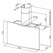 Вытяжка Faber VEIL BK A90 фото 3 в Екатеринбурге