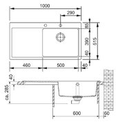Мойка Franke MTG 611 бежевый (чаша справа) фото 2 в Екатеринбурге