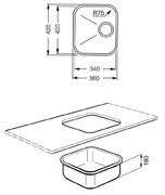 Мойка Smeg UM34 фото 2 в Екатеринбурге