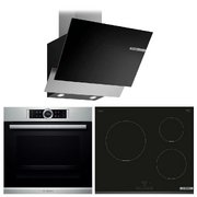 Bosch (варочная панель PUC631BB5E + духовой шкаф HBG 634BS1 + вытяжка DWK66AJ60T)