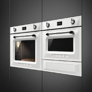Компактный духовой шкаф с пароваркой Smeg SF4920VCB1 фото 3 в Екатеринбурге