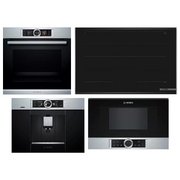 Bosch (варочная панель PXY875DW4E + духовой шкаф HSG636ES1 + микроволновая печь BFR634GS1 + кофемашина CTL636ES6)