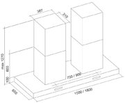 Вытяжка Falmec Horizon isola 180 ix (2x800) фото 3 в Екатеринбурге