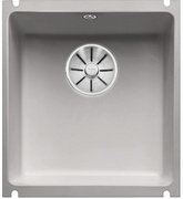Мойка Бланко SUBLINE 375-U керамика отводная арматура InFino® серый алюминий фото в Екатеринбурге Мойка Blanco SUBLINE 375-U керамика отводная арматура InFino® серый алюминий фото в Екатеринбурге