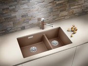 Мойка Blanco SUBLINE 430/270-U с отводной арматурой InFino® черный фото 2 в Екатеринбурге