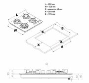 Газовая варочная панель Korting HGG 6420 CN фото 4 в Екатеринбурге