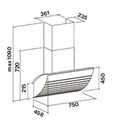 Вытяжка Falmec Shark 75 Black фото 2 в Екатеринбурге