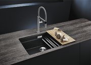 Мойка Blanco Etagon 700-U Silgranit черный клапан-автомат InFino 525891 фото 4 в Екатеринбурге