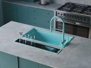 Мойка Omoikiri Kinaru Pro 86-U/I AZ azur blue матовый фото 4 в Екатеринбурге