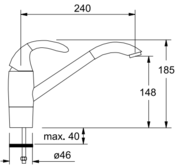 Смеситель Franke 810 хром/графит фото 3 в Екатеринбурге
