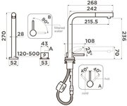 Смеситель Omoikiri NARA 2 PLUS-S C фото 2 в Екатеринбурге