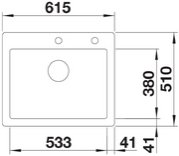 Мойка BLANCO PALONA 6 глянцевая магнолия, клапан-автомат фото 4 в Екатеринбурге